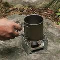 1pc Ultralight Folding Pocket Stove For Outdoor Camping And Survival - Portable Burner For Wood Burning