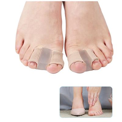 1PCS Toe Splitter Thumb Valgus Big Foot Bone Overlapping Toe Separator Male and Female Fiber Double Hole Toe Covering Orthosis
