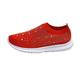 Women's Rainbow Slip-On Sneakers – Colorful Knit Athletic Shoes with Rhinestone Embellishments for Casual Wear and Walking