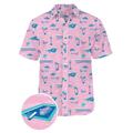 Men's Shirt Summer Hawaiian Shirt Animal Dinosaur Coconut Tree Graphic Prints Turndown White Black / Green Navy Blue Purple Dark Blue 3D Print Outdoor Casual Short Sleeves Button-Down Print Clothing