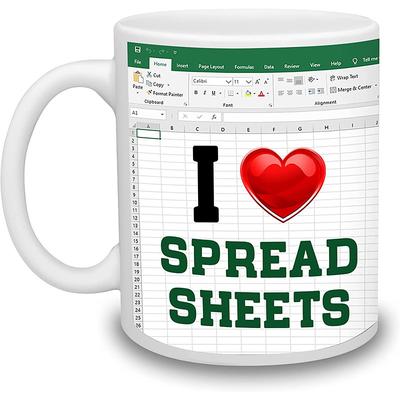 Excel Coffee Mug, Funny Gifts for Women Men Freak In The Sheets Mug Gifts for Boss CPA Friend Coworkers Accountant White Ceramic Office Mug 11.8 oz