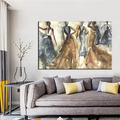 Handmade Modern Oil Painting Hand Painted Scandinavian Creative Portrait Oil Painting Fashion Week Giclee picture Wall Art Ballet Art Dance Art Canvas Art Decor Rolled Canvas