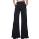 Women's Dress Wide Leg Pants Bootcut Flare Full Length Pocket Baggy Micro-elastic Mid Waist Streetwear Casual Casual Weekend Black White S M Summer Spring Fall