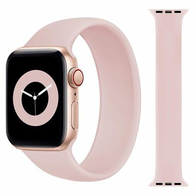 1pc Sport Elastic Silicone Solo Loop Strap for Apple Watch 38mm 40mm 41mm 42mm 44mm 45mm, Replacement Wristband for iWatch Series 7 6 5 4 3 2 1 SE for Men and Women