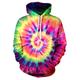 Tie-dye Print Hoodie 1980s Disco Hoodie Christmas Hoodie Cartoon Manga Anime Front Pocket Graphic Hoodie For Men's Women's Unisex Adults'