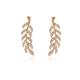 1 Pair Stud Earrings Mismatch Earrings For Women's Birthday Party Evening Gift Alloy Vintage Style Fashion Leaf Diamond