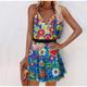 Women's Slip Dress Boho Dress Mini Dress Leopard Print Blue flower Blue dot Sleeveless Floral Print Summer Spring V Neck Bohemia 2023 S M L XL XXL XXXL