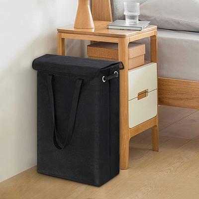 45L Thin Laundry Basket With Cover Narrow Hand Fine Hand Dirty Laundry Basket Bedroom Kindergarten Whole Basket Storage Bag