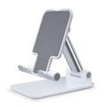 Foldable Mobile Phone Holder Stand Retractable Adjustable Phone Holder Cradle for iPhone 13 12 11 Pro Max X iPad and All Smartphones Adjustable Metal Desk Desktop Tablet Universal Cell Phone Holder