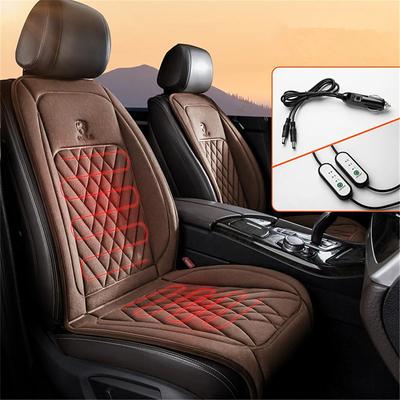 12/24V Heated Car Seat Cover, Universal Car Seat Heater, 30s Fast Heating, Winter Cushion, Back Warmer Pads