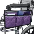 Wheelchair Armrest Organizer Bag Wheelchair Travel Accessories Storage Pouch With Pockets