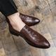 Men's Oxfords Brogue Walking Casual Daily Leather Comfortable Booties / Ankle Boots Loafer Black A Black Burgundy Spring Fall