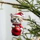 Cat Car Hanging Ornament,Acrylic 2D Flat Printed Keychain, Optional Acrylic Ornament and Car Rear View Mirror Accessories Memorial Gifts Pack