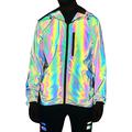WOSAWE Men's cycling and running hooded colorful reflective jacket windproof and waterproof jacket