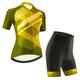 21Grams Women's Cycling Jersey with Bib Shorts Cycling Jersey with Shorts Short Sleeve Mountain Bike MTB Road Bike Cycling Black Green Purple Graphic Stripes Bike Clothing Suit 3D Pad Breathable