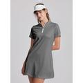 Women's Golf Dress Dark Grey Dark Pink Black Sleeveless Sun Protection Tennis Outfit Ladies Golf Attire Clothes Outfits Wear Apparel