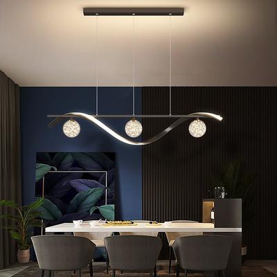 LED Pendant Light 100 cm Island Lights Dimmable Line Design Aluminum Stylish Minimalist Painted Finishes Dining Room Kitchen Lights 110-240V