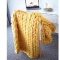 Super Thick Wool Handwoven Blanket Sofa Blanket Cover Blanket Knitting Thick Thread Blanket