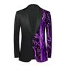 Men's Sequins Blazer 70s Disco Glitter Party Blazer Regular Fit for Mardi Gras Costume Blazers Red Blue 2024