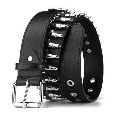 Men's Faux Leather Belt Classic Jean Belt Black Alloy Personalized Stylish Hip Hop Plain Daily Wear Going out Weekend