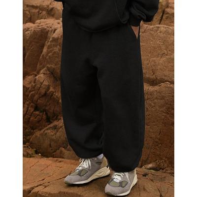 Men's Fleece Pants Sweatpants Joggers Trousers Pocket Plain Comfort Breathable Outdoor Daily Going out Fashion Casual Black Grey