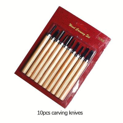 6/10/12pcs Wood Carving Set Wood Carving Tools Sculpting Kit Hand Wood Carving Tool for Beginners Woodworking Sculpting Whittling