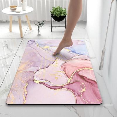 Diatomaceous Earth Bath Mat Super Absorbent Toilet Door Quick-Drying Foot Mat Entry Door Mat Non-Slip Mat