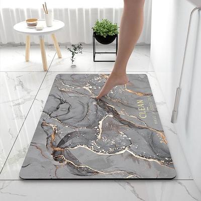 Diatomaceous Earth Bath Mat Super Absorbent Toilet Door Quick-Drying Foot Mat Entry Door Mat Non-Slip Mat