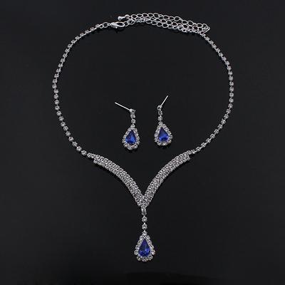 1 set Bridal Jewelry Sets For Women's Party Evening Gift Formal Rhinestone Alloy Chandelier Drop / Engagement dress to impress 2025