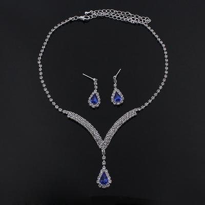 1 set Bridal Jewelry Sets For Women's Party Evening Gift Formal Rhinestone Alloy Chandelier Drop / Engagement