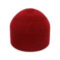 European And American Spring And Autumn Knitted Hat, Unisex Wavy Jacquard Unisex Dome Warm Beanie Cap, Muslim Pullover Knitted Hat , Ideal Choice For Gifts