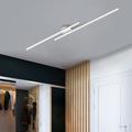 Minimalist Ceiling Light Long Strip Semi Flush Mount Ceiling Lamp, Modern Chandeliers Linear Close-to-Ceiling Lights for Living Room Bedroom Hallway Kitchen ONLY DIMMABLE with REMOTE CONTROL 110-240V