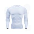 Men's Gym Shirt Sports T-Shirt Crew Neck Long Sleeve Sports Outdoor Fitness Gym Soft Plain Black White Activewear Fashion Sport