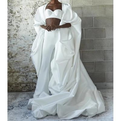 Women's Wrap Bridal's Wraps Cape Luxury Half Sleeve Satin Fall Wedding Wraps With Pure Color For Wedding All Seasons dress to impress 2025