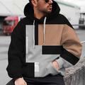 Men's Unisex Hoodie Pullover Hoodie Sweatshirt Black Hooded Color Block Graphic Prints Print Daily Sports 3D Print 3D Print Casual Clothing Apparel Hoodies Sweatshirts Long Sleeve