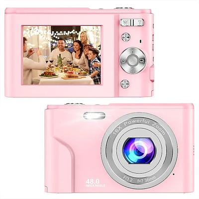 Digital Camera 1080P 48 Mega Pixels Vlogging Camera with 16X Digital Zoom Compact Portable Mini Cameras for Beginners Brithday Gift