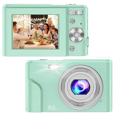 Digital Camera 1080P 48 Mega Pixels Vlogging Camera with 16X Digital Zoom Compact Portable Mini Cameras for Beginners Brithday Gift