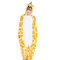 Adults' Kigurumi Pajamas Giraffe Animal Patchwork Onesie Pajamas Pajamas Funny Costume Coral fleece Cosplay For Men and Women Christmas Animal Sleepwear Cartoon