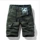 Men's Cargo Shorts Hiking Shorts Drawstring Zipper Pocket Multi Pocket Letter Camouflage Breathable Moisture Wicking Knee Length Casual Going out Casual Cargo Slim ArmyGreen Khaki Micro-elastic