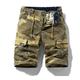 Men's Cargo Shorts Hiking Shorts Drawstring Zipper Pocket Multi Pocket Letter Camouflage Breathable Moisture Wicking Knee Length Casual Going out Casual Cargo Slim ArmyGreen Khaki Micro-elastic