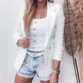 Women's Blazer Spring Jacket Party Wedding Suit Formal Office Jacket with Pockets Double Breasted Lapel Casual Summer