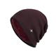 Men's Unisex Beanie Hat Navy Wine Red Portable Breathable Foldable Lightweight