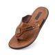 Men's Slippers Flip-Flops Flip-Flops Comfort Shoes Beach Outdoor Home Rubber Breathable Massage Non-slipping Loafer Yellow Brown Summer Spring