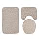 3pcs Bathroom Rugs Set, Ultra Soft Non-Slip Bath Rug And Absorbent Bath Mat Carpets, Includes U-Shaped Contour Rug, Bath Mat, Toilet Lid Cover, Perfect For Bathroom/Shower, Bathroom Accessories, Bathroom Supplies