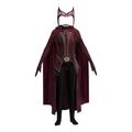 Scarlet Witch Wanda Django Maximoff Outfits Masquerade Women's Movie Cosplay Cosplay Costume Party Red Fuchsia Masquerade Leotard / Onesie Cloak Headwear