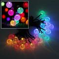 Outdoor Solar String Light 6.5M 30LED Solar LED Garden Lights Crystal Ball Bubble Lamp Fairy String Lights 8 Function Outdoor Waterproof For Wedding Garden Lawn Christmas Decoration Solar Lamp