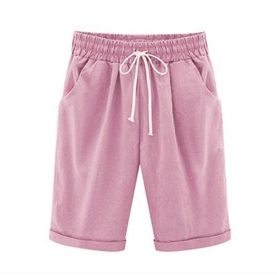 Women's Lounge Shorts Pure Color Elastic Waist with Drawstring Simple Casual Comfort Home Daily Vacation Breathable Pocket Five-point Pants