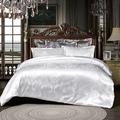 3Pc Satin Silk Duvet Cover Bedding Sets Comforter Cover with 1 Duvet Cover or Coverlet,2 Pillowcases for Double/Queen/King(1 Pillowcase for Twin/Single),Luxury style, dry and breathable fabric