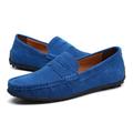 Men's Loafers Slip-Ons Suede Shoes Plus Size Penny Loafers Driving Loafers Casual Outdoor Daily Suede Loafer Black Burgundy Navy Blue Summer Spring