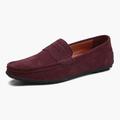Men's Loafers Slip-Ons Suede Shoes Plus Size Penny Loafers Driving Loafers Casual Outdoor Daily Suede Loafer Black Burgundy Navy Blue Summer Spring